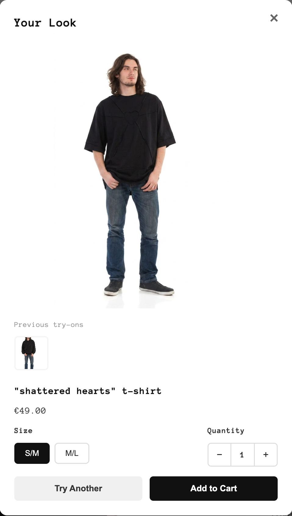AI-generated try-on result